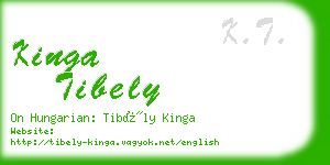 kinga tibely business card